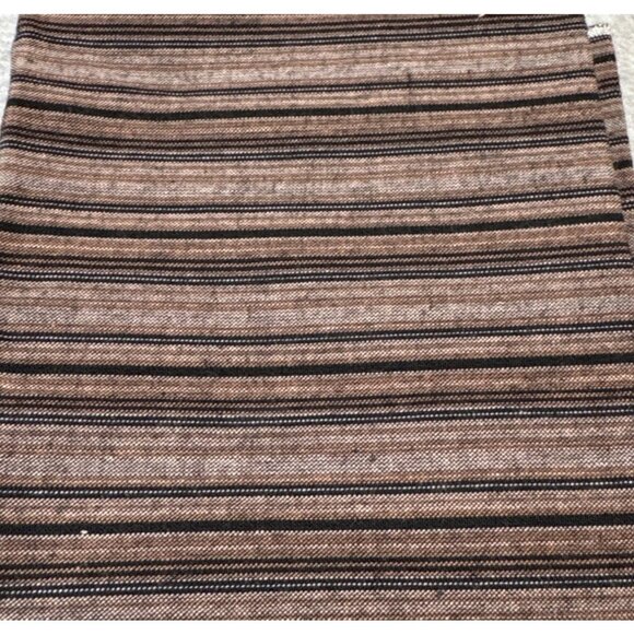 Brown & Black Striped Fabric Piece 18x22" for Sewing or Crafting Projects - Picture 1 of 6